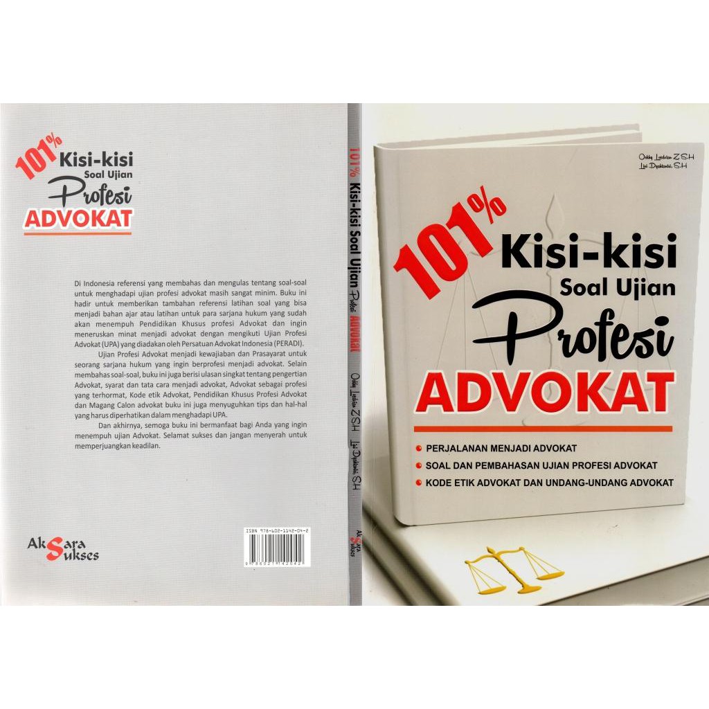 Jual Buku 101% Kisi-kisi Soal Ujian Profesi Advokat Ockhy Loedvian ...