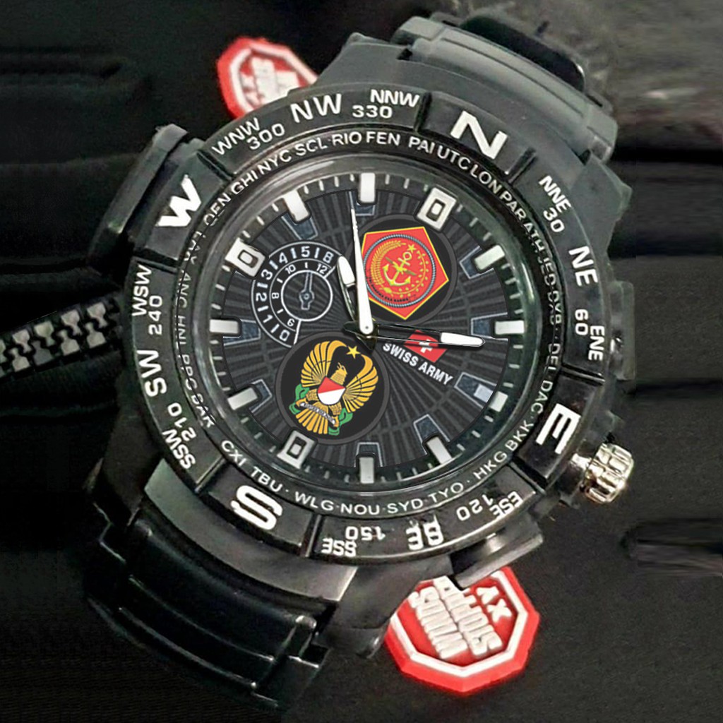 (EXCLUSIVE) Jam Tangan LOGO TNI / LOGO TNI - AD Sport Bagus