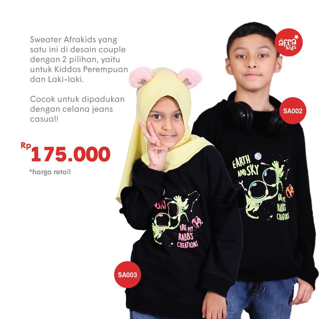 SWEATER AFRAKIDS SA001, SA002, SA003, SA004, SA005