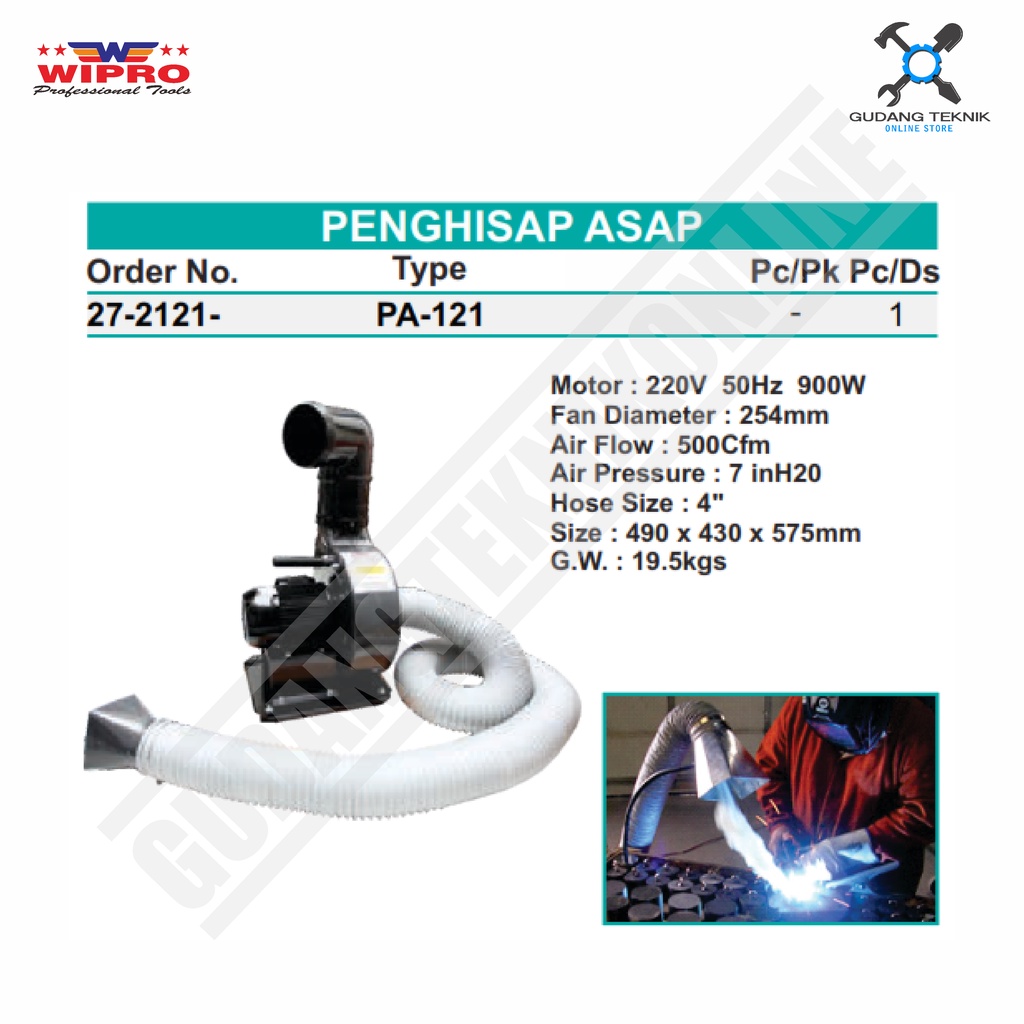 Blower Penghisap Debu WIPRO PA121 / Mesin Penyedot Debu Portable PA 121 - Dust Collector Portable PA-121 WIPRO