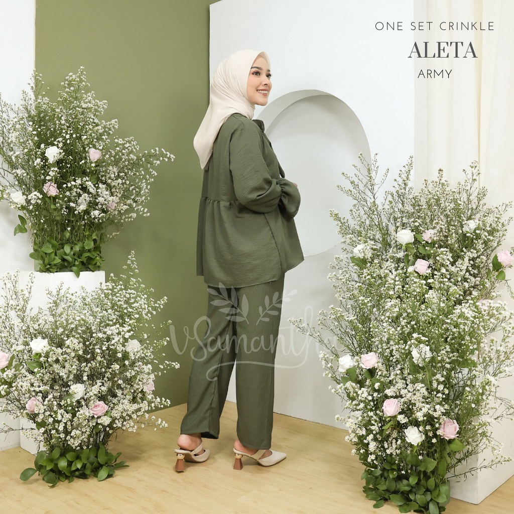 vSamantha - One Set Wanita Crinkle Airflow Aleta