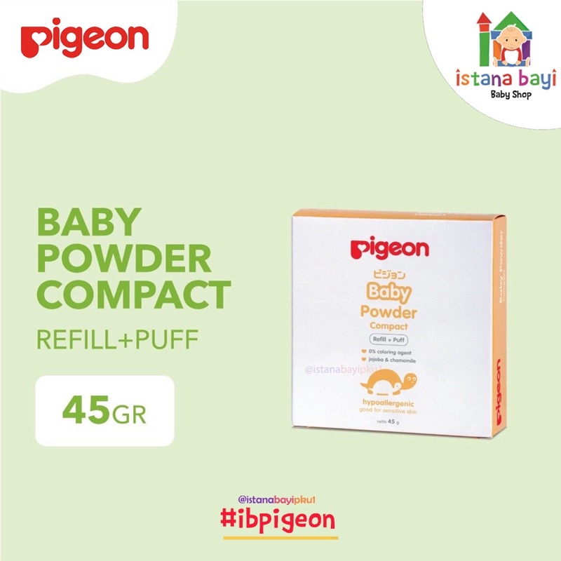 PIGEON Baby Powder Cake Cham 45 Gr Refill - Bedak bayi