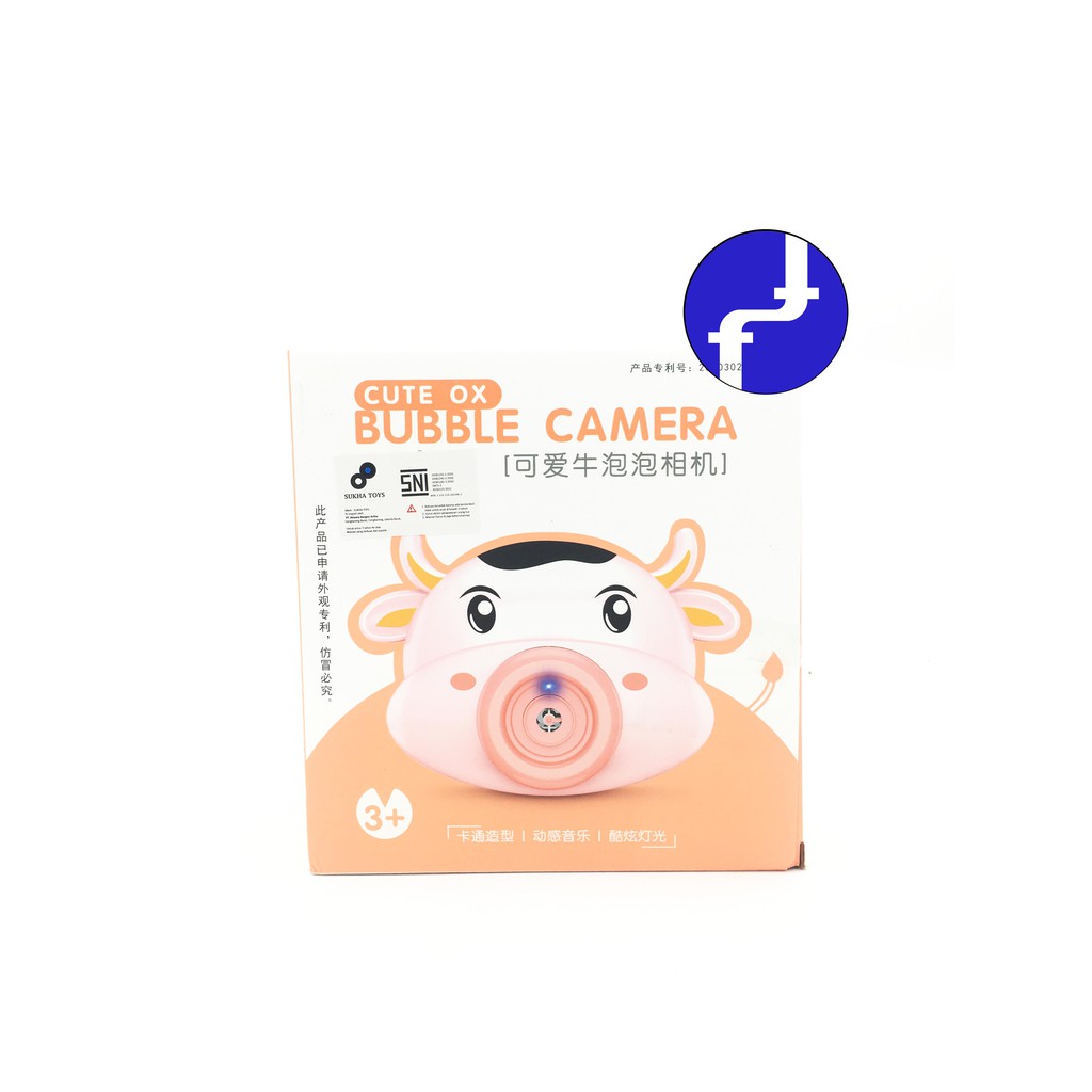 Mainan Anak Buble Camera Sapi Cream Gelembung Cow Lucu Sabun Bubble Baterai BE2005-3