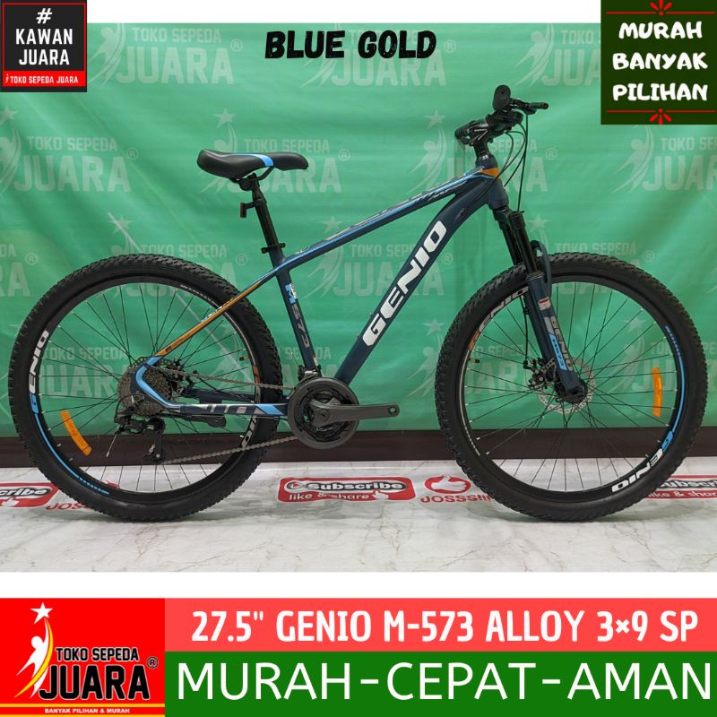 SEPEDA GUNUNG GENIO M-573 ALLOY 3×9 SPEED MTB 27.5
