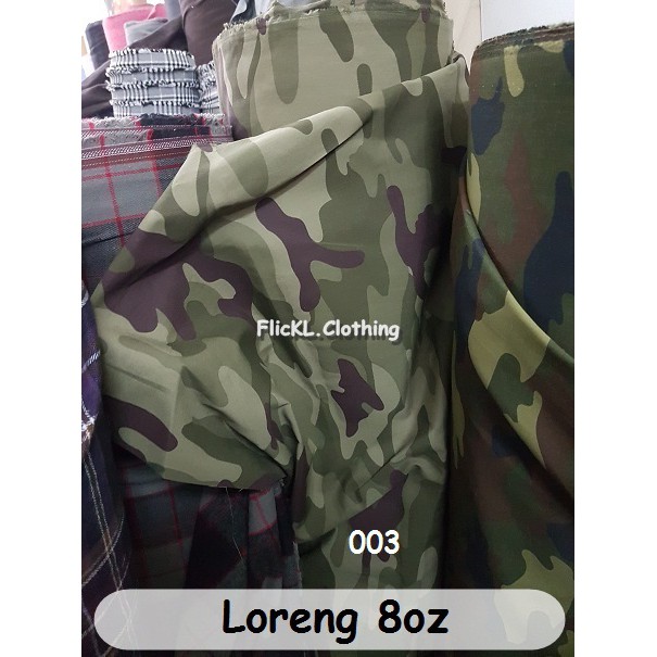 Bahan Kain Loreng Camo 8oz Militer Tentara TNI Kopasus Abri Celana Cargo