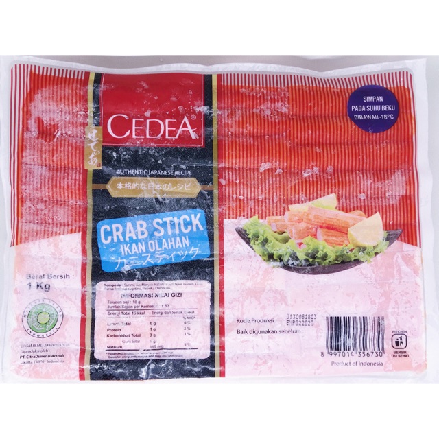 

Cedea Crabstick 1kg / 1.000gr