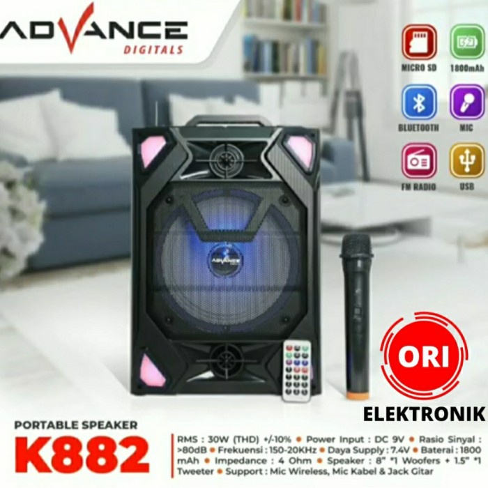 (SUSE) ADVANCE PORTABLE SPEAKER 8" K882