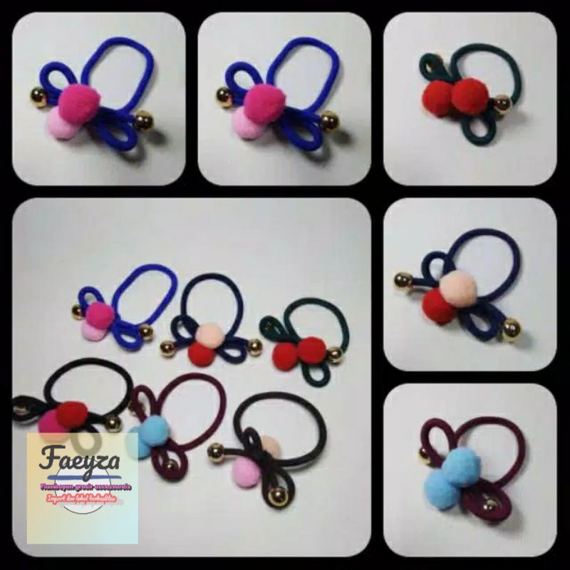 ikat rambut pita isi 12 pcs