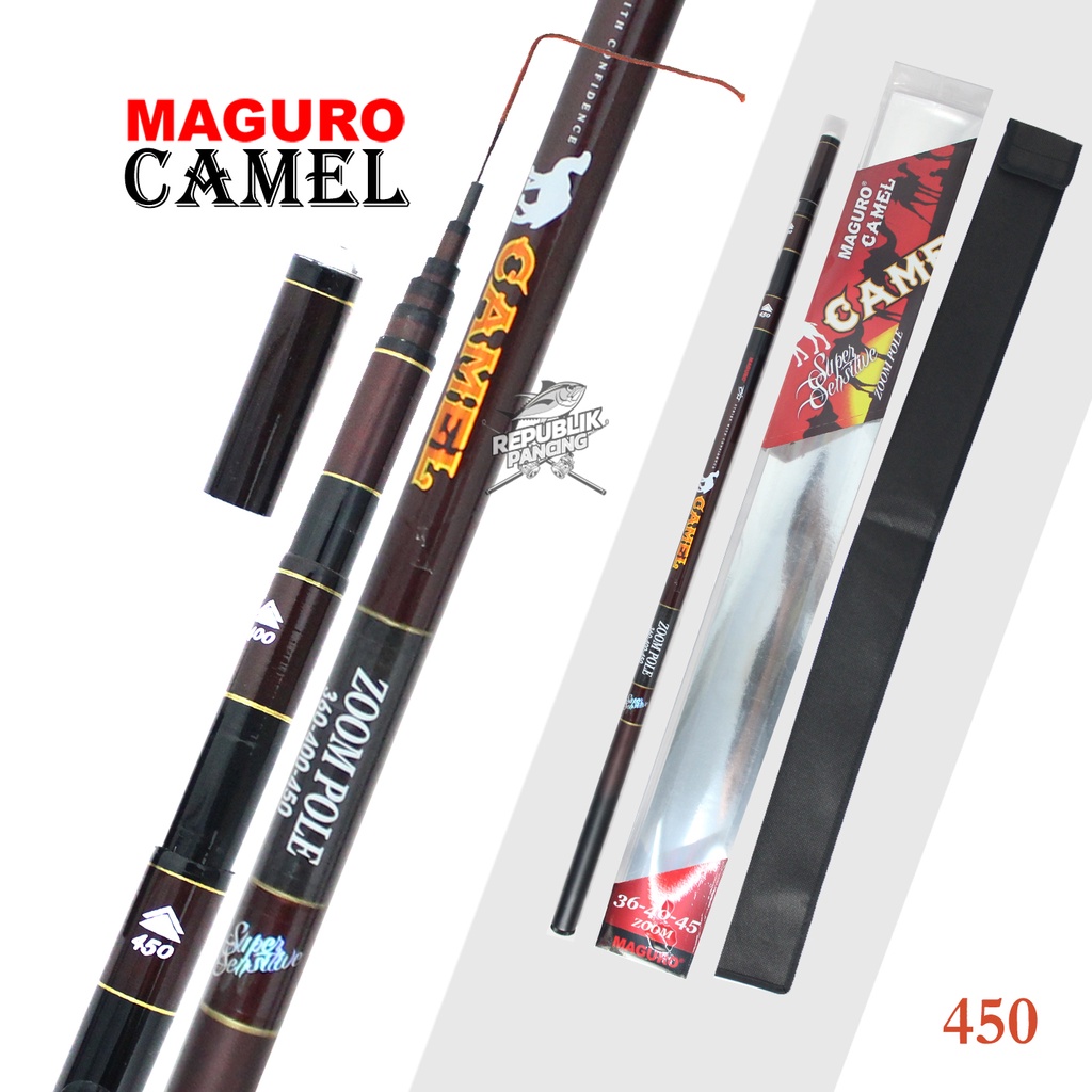 Joran Tegek Maguro CAMEL Zoom Carbon | 360 450 540 630 | Teleskopik Pole Republik pancing