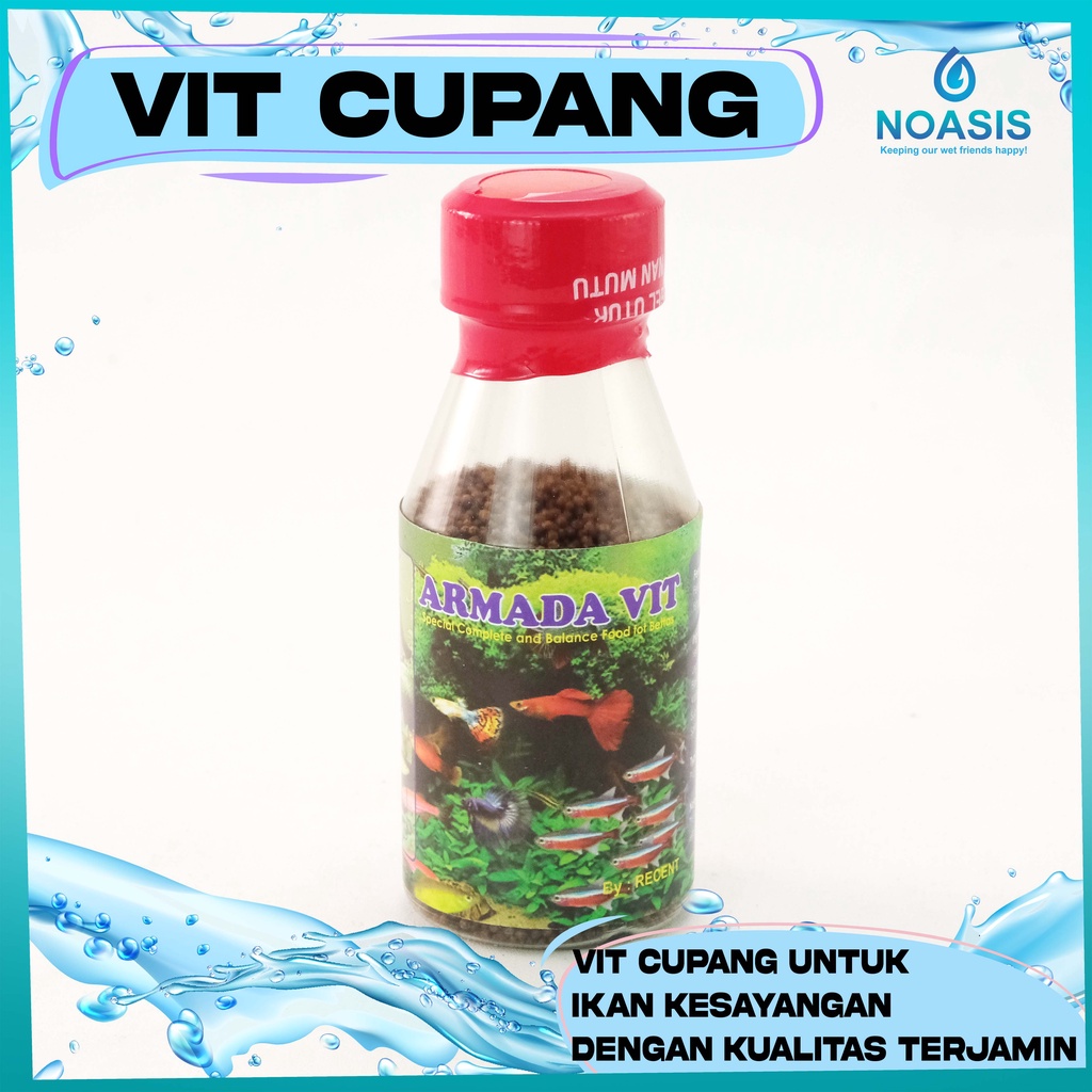 MAKANAN IKAN KECIL CUPANG GUPPY NEON TAKARI VIT FISH FOOD 50 GRM