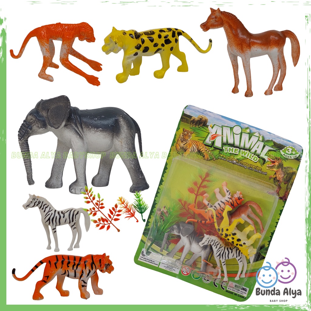 Mainan Anak Set Binatang The Wild Animal - Koleksi Mainan Anak Miniatur Isi 6 Hewan - Mainan Binatang Anak