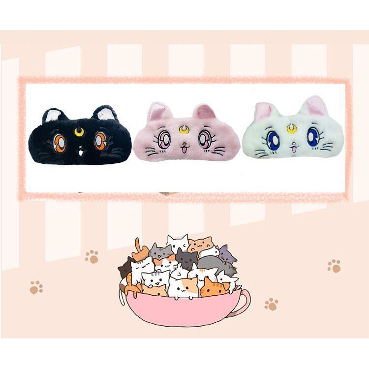 EPSM luna cat sailor moon eyepatch ice gel eye mask masker mata penutup mata tidur sailormoon