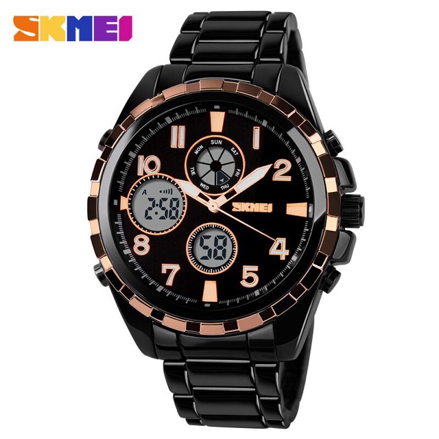 SKMEI Jam Tangan Analog Digital Pria Golden