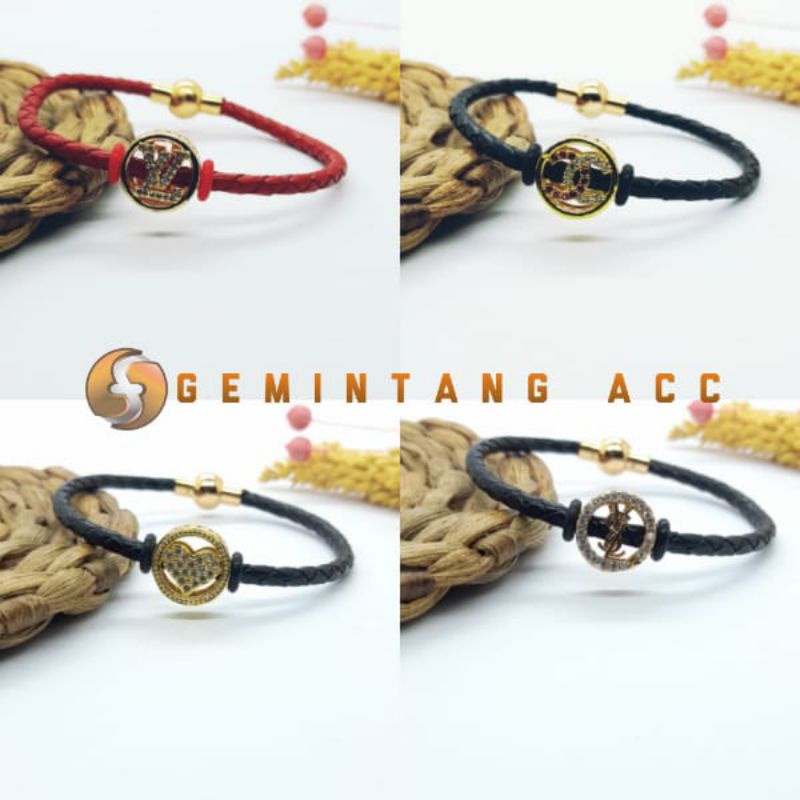 Gelang Tali Wanita Liontin Xuping Lapis Emas Gelang Tali Anak