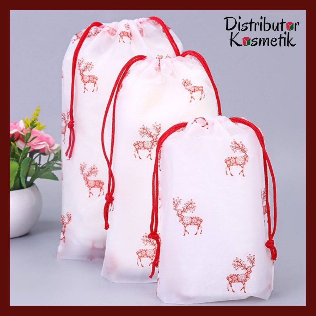 Pouch Travel Organizer Bag Kosmetik Anti Air | Tas Serut Makeup Motif Waterproof