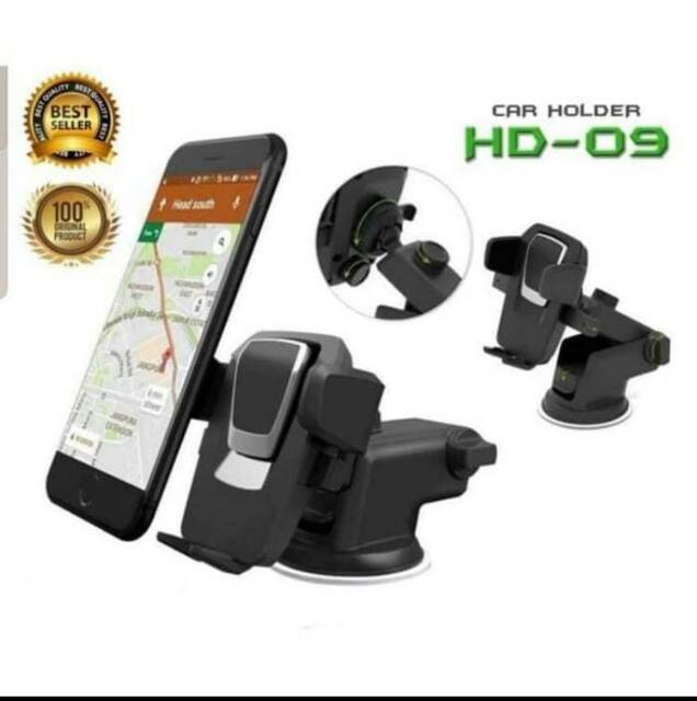 Holder Mobil HD-09/ Stand Phone Holder untuk Kaca dan Dashboard Mobil