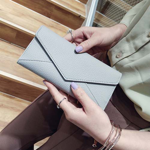 dompet panjang wanita amplop kulit simple women leather wallet (4E4) bdo113