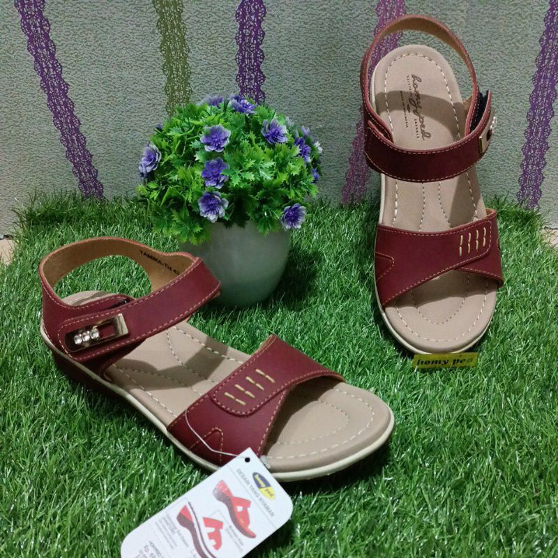 Homyped sepatu sandal flat wanita