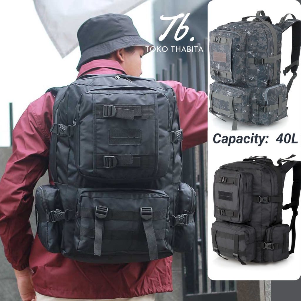 Toko Thabita Tas Punggung Gaya Militer Semi Carier Gunung 40 Liter Ransel  Tentara Keril Tactical