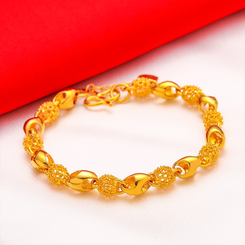 Gelang Lapis Emas 24K Model Hollow Untuk Wanita