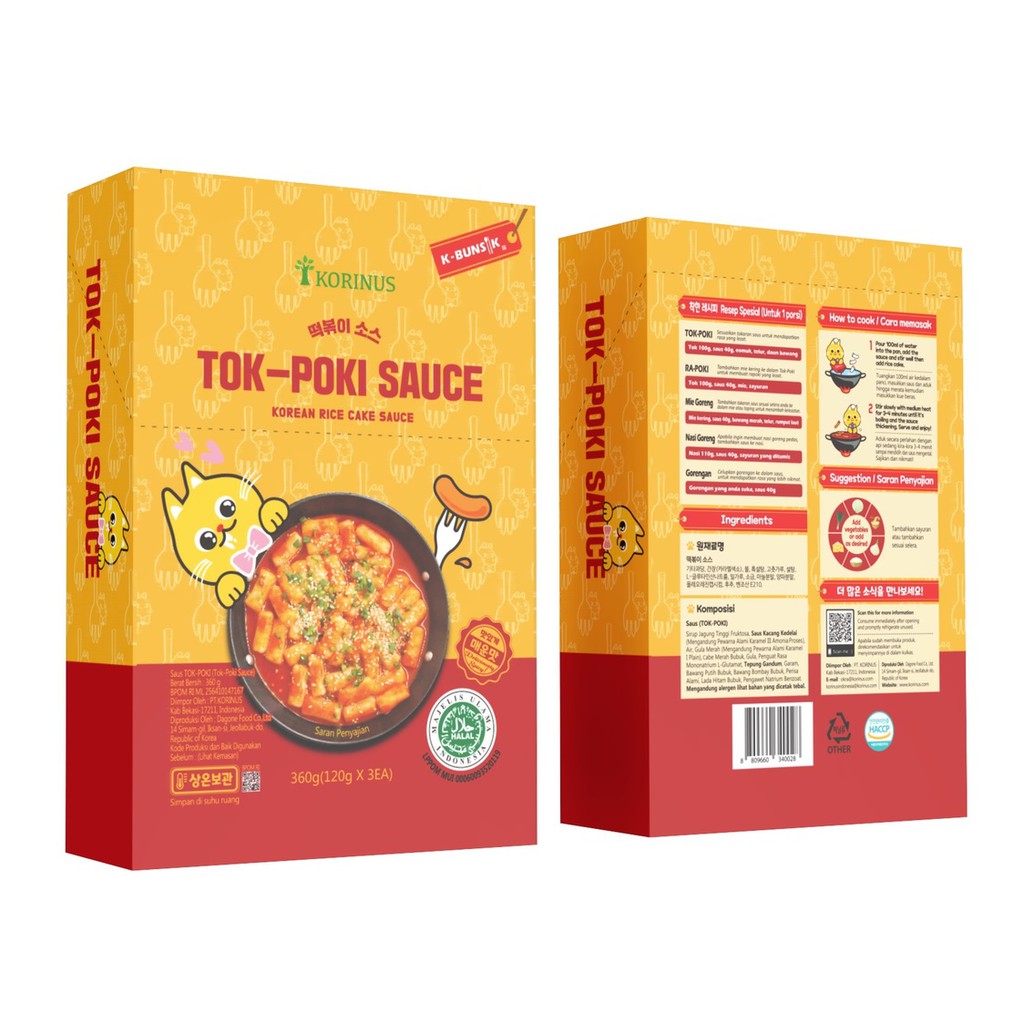 TOKPOKI SAUCE / TTEOKBOKKI SAUCE / TOPOKI SAUCE / KORINUS K-BUNSIK TOKPOKKI SAUCE 200 GR