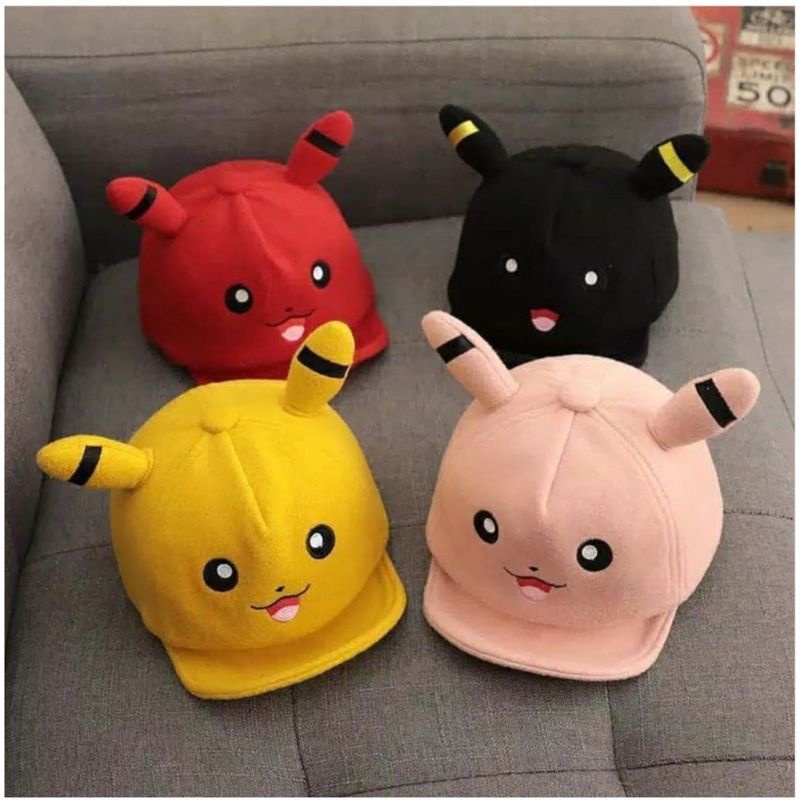 [rumahbayipdg] Topi anak karakter pikachu cewe cowo