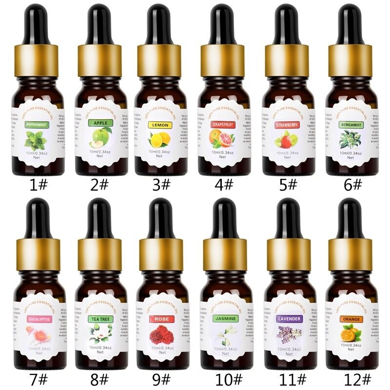 WATER SOLUBLE PURE ESSENTIAL OILS MINYAK AROMATHERAPY DIFFUSERS 10ML - TSLM2