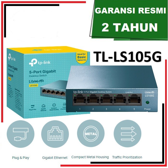 TP-Link LS105G 5-Port 10/100/1000Mbps Desktop Switch