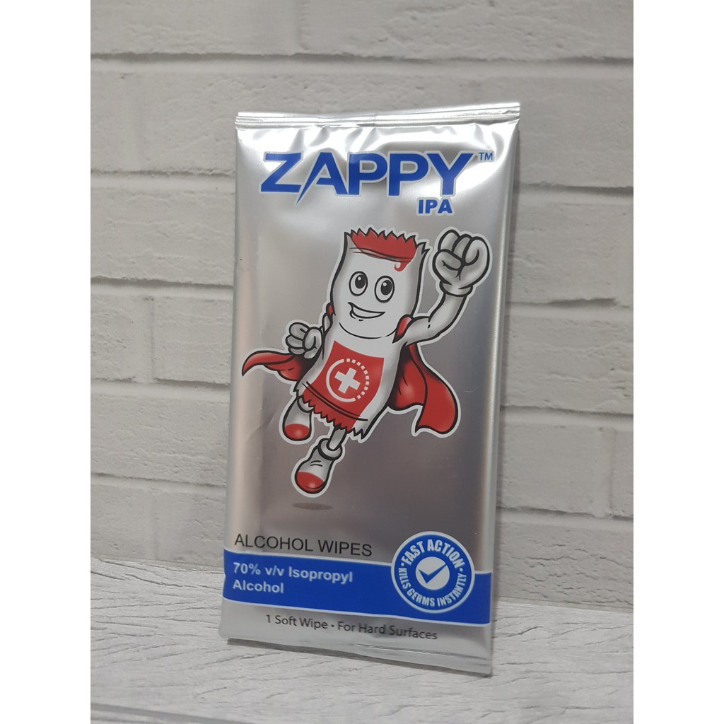 Zappy Tisu Alkohol 70% Alcohol Wipes Disinfectant