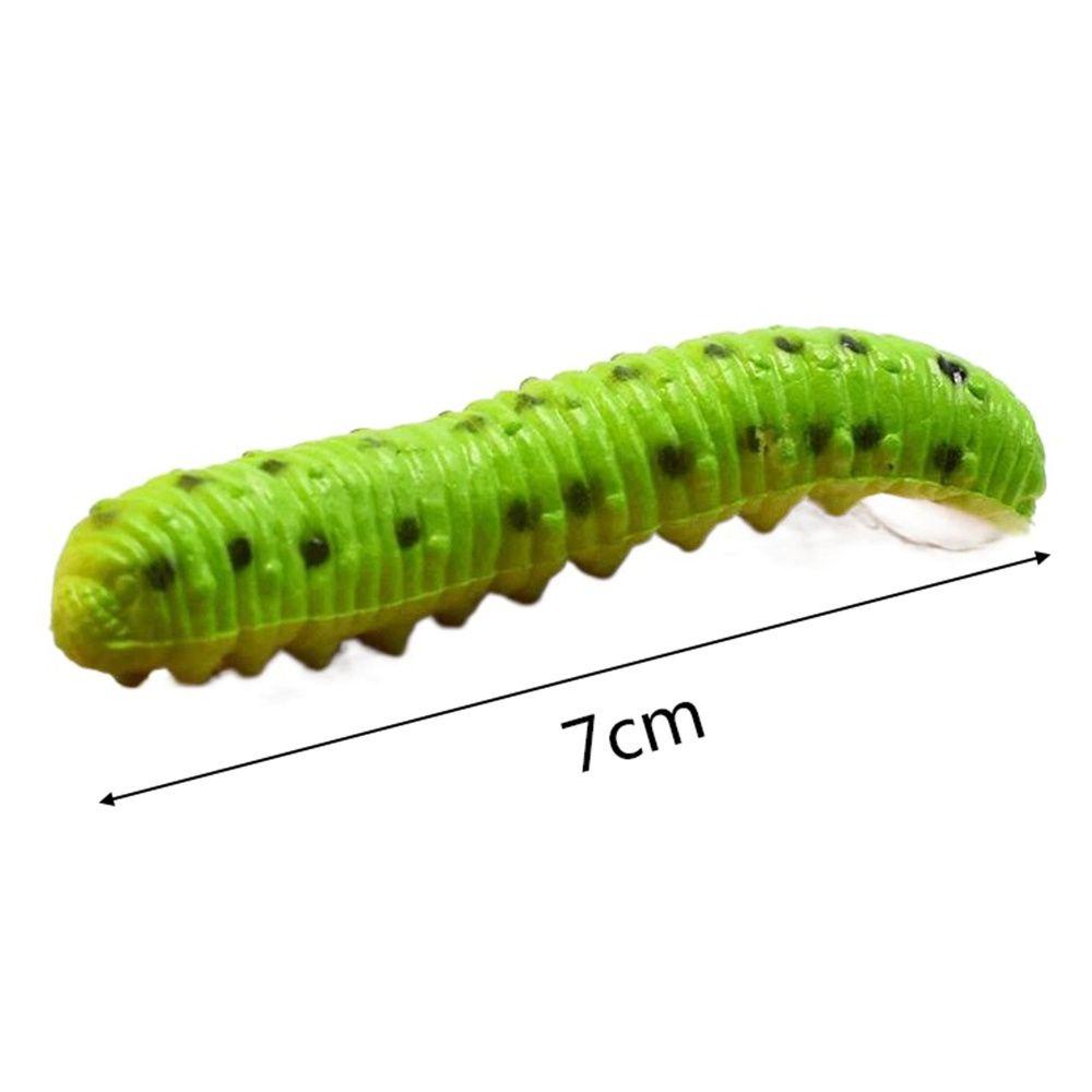 Lanfy Twisty Worm Toy 12Pcs/Lot Mainan Anak Mop's Day Props Canda Gags Realistis Fake Caterpillar Ulat Palsu
