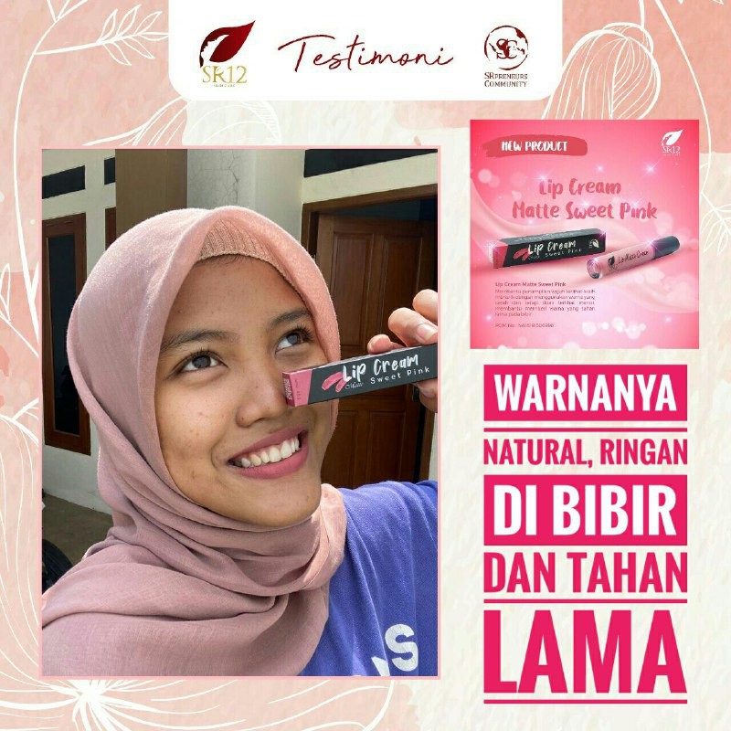 SR12 LIP MATTE CREAM BPOM / LIPSTIK MATTE MAKE UP / BEBAS PARABEN TAHAN LAMA &amp; RINGAN