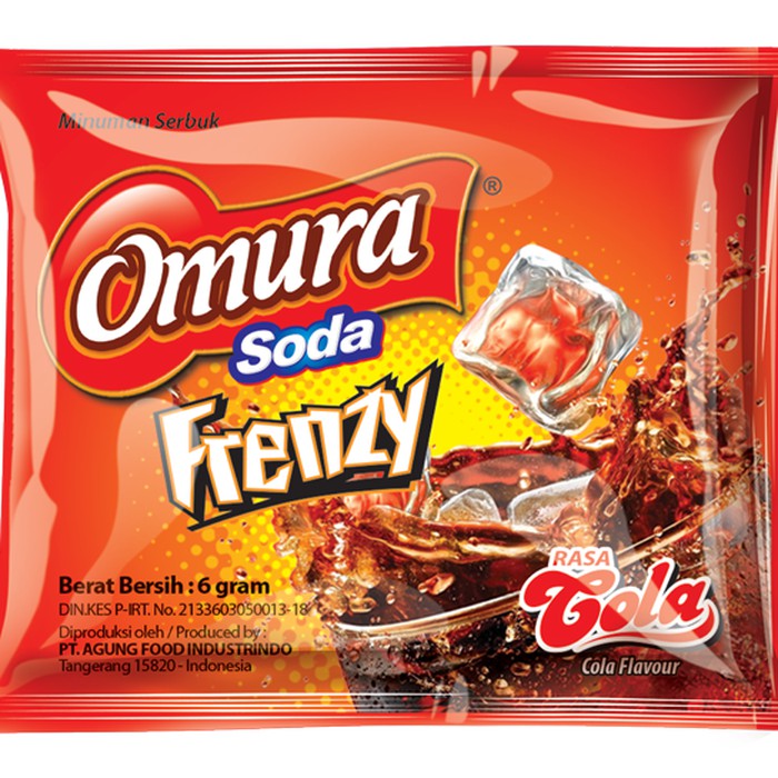 [MINUMAN SACHET] Bubuk Minuman Powder Drink Omura Frenzy Cola (1 Renceng)