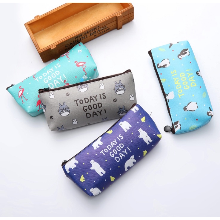 

AKC - Pensil Case / Tempat Pensil Lucu Good day / Tempat Kosmetik