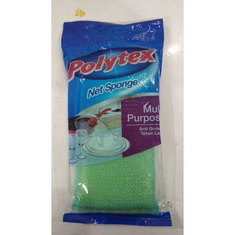 Sponge Cuci Piring Polytex Net Sponge Anti Gores Spon Cuci Piring Busa Lapis