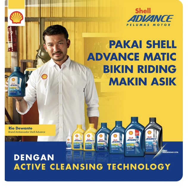 OLI MATIC SHELL ADVANCE 4T AX7 SCOOTER MATIC 10W-40 800 ML OLI SHELL ADVANCE AX7 SPORT 1 LITER ORIGINAL OLI SHELL ADVANCE AX7 BEBEK 0,8L original