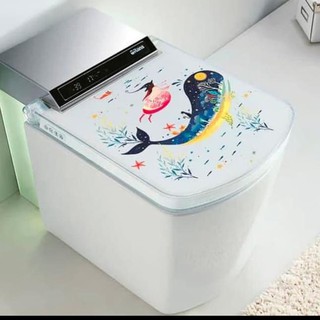 CC ZY261ARTWHALE STICKER TOILET CLOSET STIKER  DEKORASI 