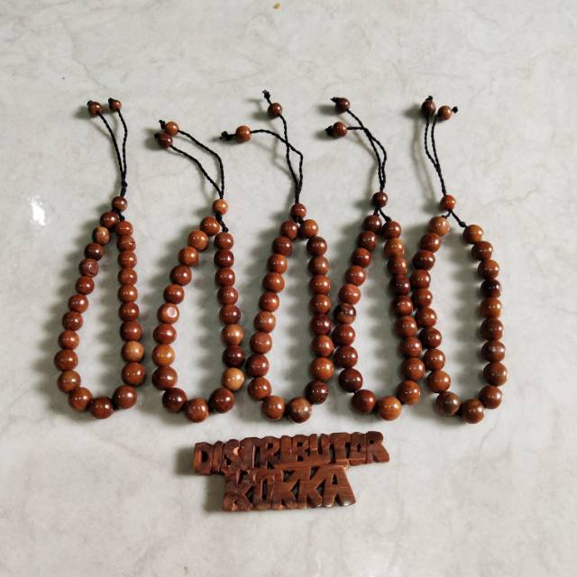 ( SUPER MURAH ) Grosir 5 pcs gelang kokka kaukah kaokah fukakah koka bulat 8 mm coklat