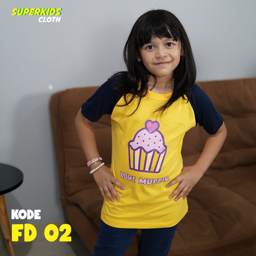 BAJU ANAK PEREMPUAN / KAOS ANAK PEREMPUAN / PAKAIAN ANAK CEWEK KAOS ANAK PEREMPUAN LENGAN PENDEK SWEETS ECER GROSIR SUPERKIDS CLOTH 1 - 11 TAHUN