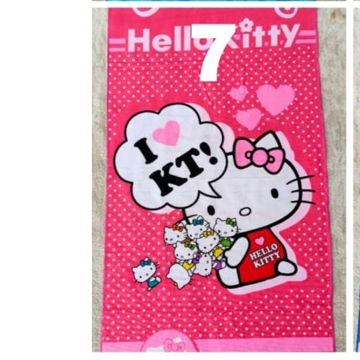 Promo Handuk Karakter Anak 70x140 Daya Serap Tinggi-07 hello kitty  KT
