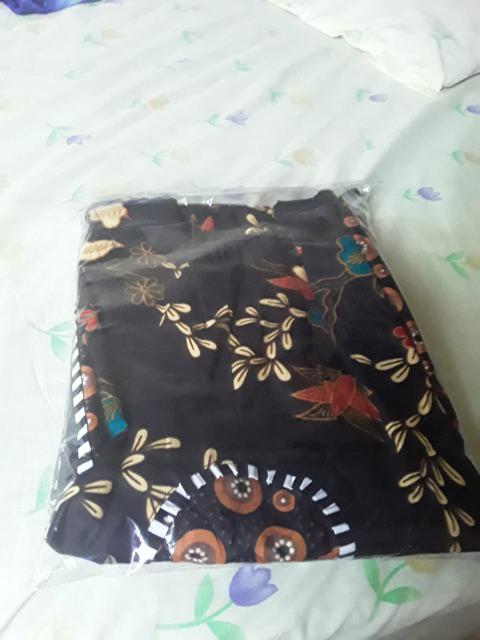 Ms Gamis Batik Sriwedari Maxi Jumbo Xxl Ld 110c. Resleting Belakang  Katun Soganq