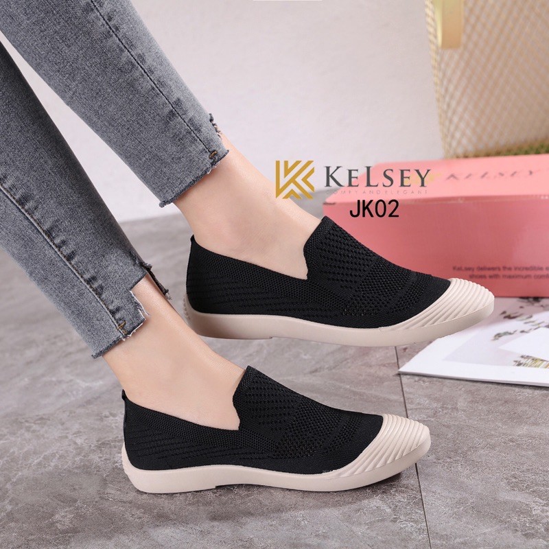 RESTOCK!!  RESTOCK!! NICOLE SEPATU FLAT SHOES WANITA FLYKNIT KELSEY JK02