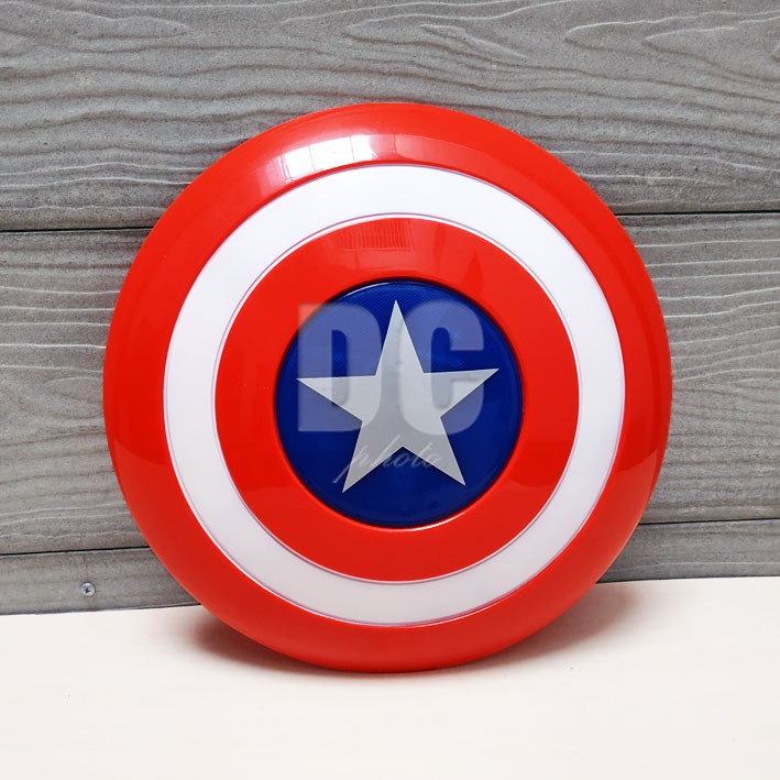 Tameng Captain America LED Mainan Perisai Marvels Superhero Musik &amp; Lampu