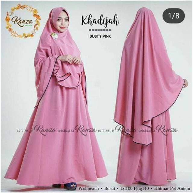 Khadijah syari free hijab/gamis syari