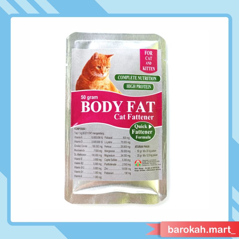 Body Fat Cat Penggemuk Kucing Super Cepat Powder 50gr