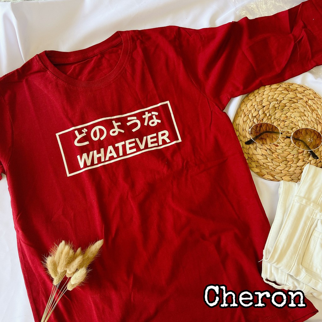 CHERON 19398 - Kaos Cewek Lengan Panjang Fit L Tshirt Distro Baju Atasan Wanita ABG Remaja Dewasa