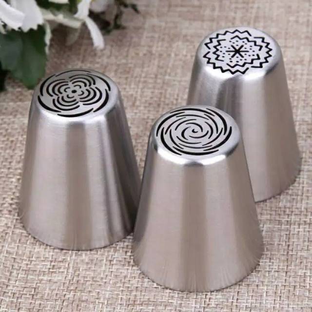 3Pcs Spuit Rusia Import Tanpa Sambungan Tebal Bunga Mawar