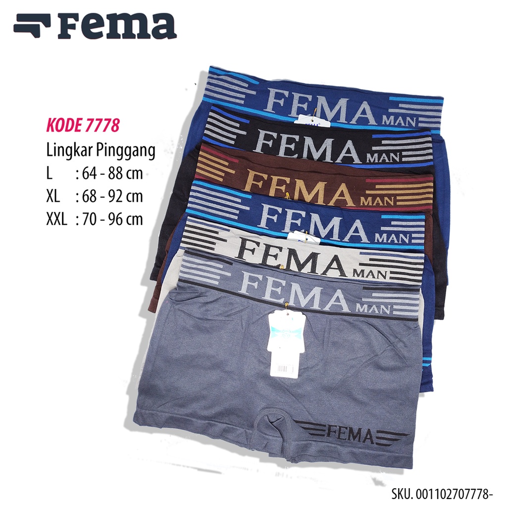 RESELLER WELCOME - Fema Selusin Celana Dalam Cowok BOXER RAJUT Fema Daleman CD Pria Fema