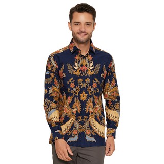 Alisan Kemeja Lengan  Panjang  Batik  Reguler 10587 Biru 