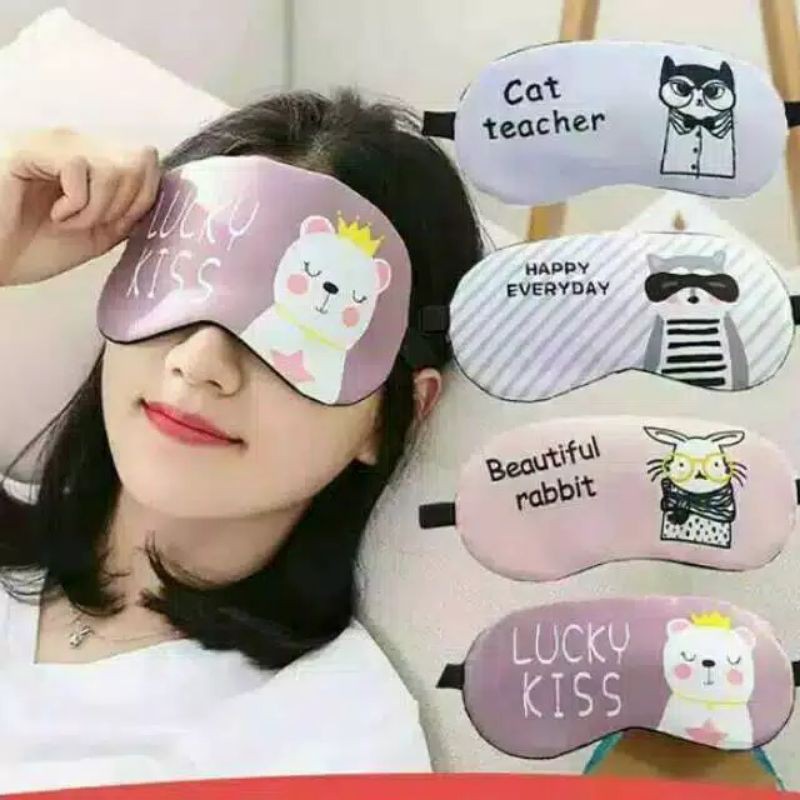 PROMO Penutup Mata Tidur Gel Sleep Mask Motif Lucu Penutup Mata Gel Karakter Lucu