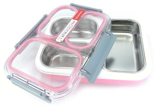 Tedemei Lunch Box Leakproof Stainless Steel Kotak Makan Sekat Anti Tumpah